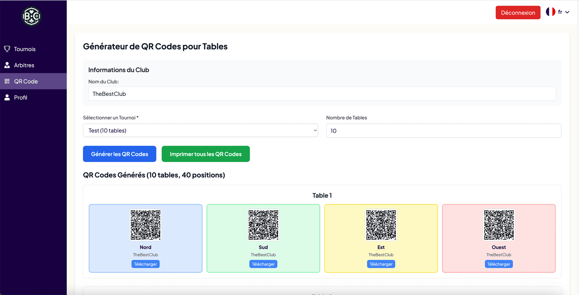 Générateur de QR Codes
